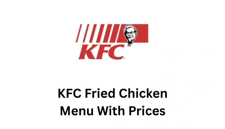 KFC Fried Chicken Menu With Prices
