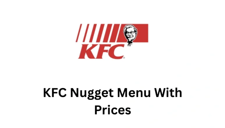 KFC Nugget Menu With Prices