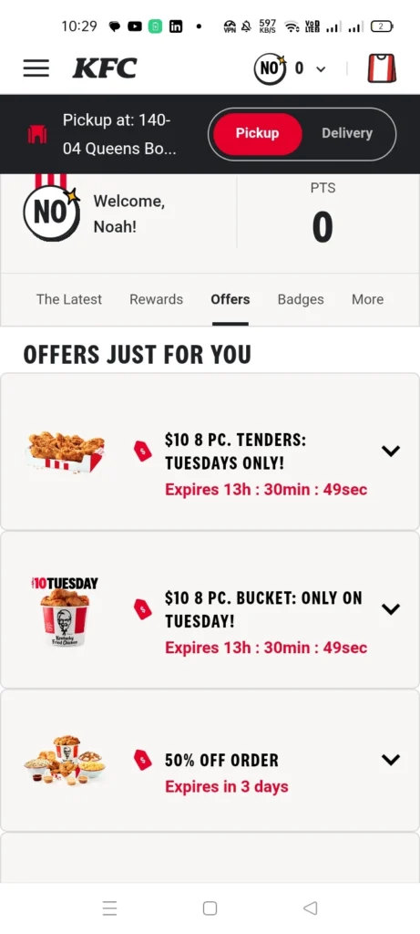 KFC Offers