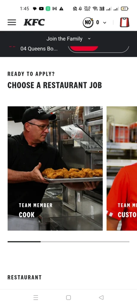 kfc career