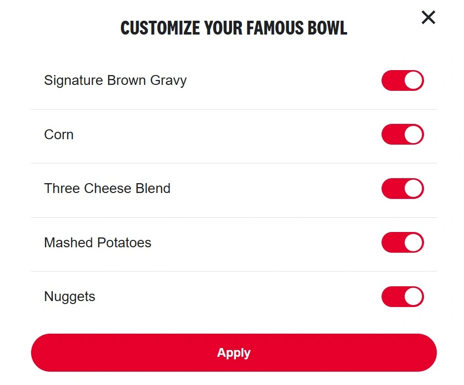 Famous Bowl Customization